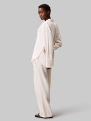 Calvin Klein Yellow Linen Cargo Trousers - Image 4 of 5
