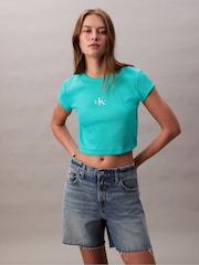 Blau - Calvin Klein Baby Monogram T-Shirt - Bild 1 von 5