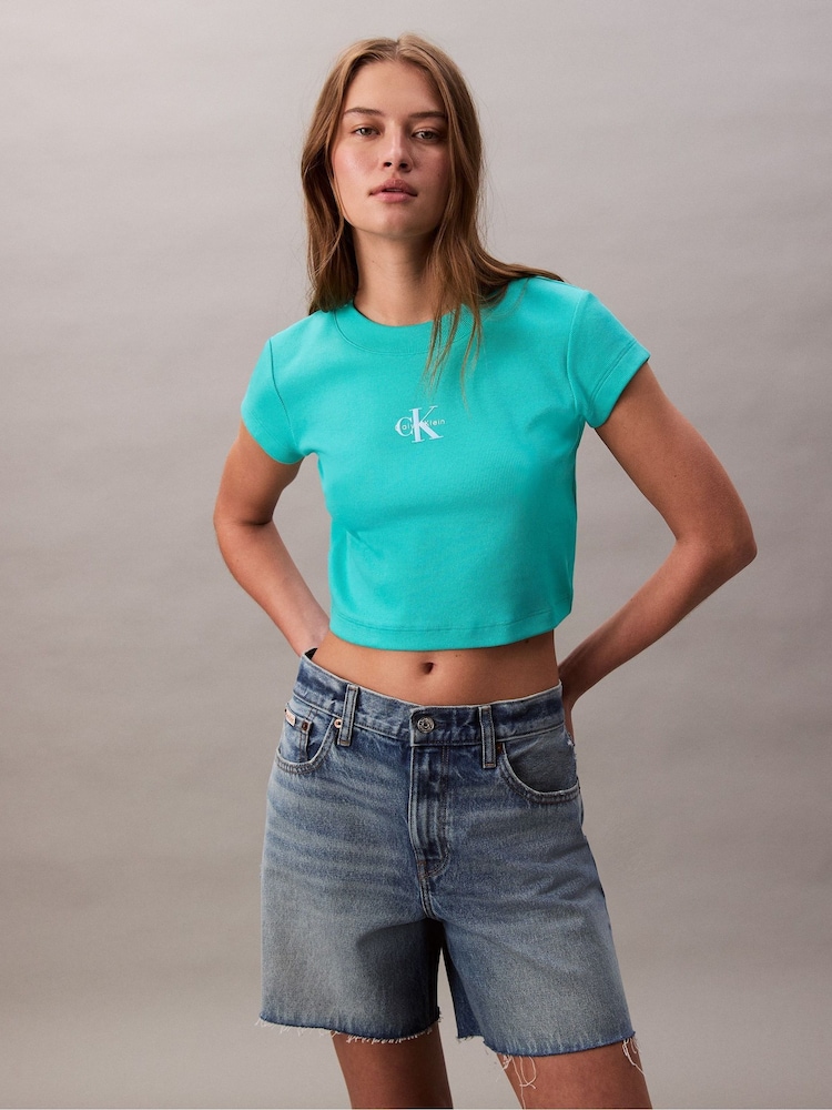 Blau - Calvin Klein Baby Monogram T-Shirt - Bild 1 von 5