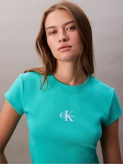 Blau - Calvin Klein Baby Monogram T-Shirt - Bild 5 von 5