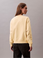 Calvin Klein Yellow Long Sleeve Archive Terry Sweatshirt - Image 2 of 5