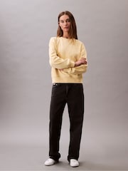 Calvin Klein Yellow Long Sleeve Archive Terry Sweatshirt - Image 3 of 5