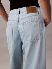 Calvin Klein Blue The Wide Leg Linen Aaron Jeans - Image 5 of 5