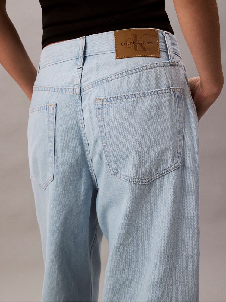 Calvin Klein Blue The Wide Leg Linen Aaron Jeans - Image 5 of 5