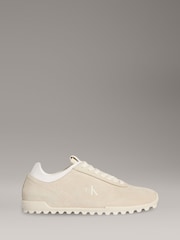 Calvin Klein White Low Profile Leather Runner Trainers - Image 1 of 5