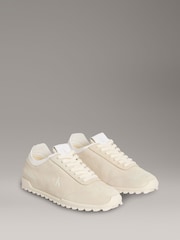 Calvin Klein White Low Profile Leather Runner Trainers - Image 2 of 5