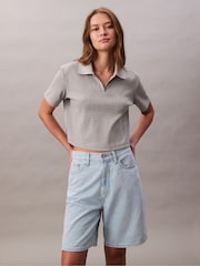 Bermuda Calvin Klein Relaxed Linen cotton shorts - Imagem 1 de 5