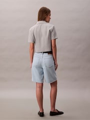 Bermuda Calvin Klein Relaxed Linen cotton shorts - Imagem 2 de 5