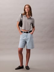 Bermuda Calvin Klein Relaxed Linen cotton shorts - Imagem 3 de 5