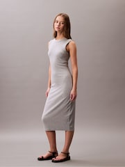 Grau - Calvin Klein Cotton Dress - Bild 3 von 5