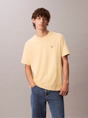 Calvin Klein Yellow Short Sleeve Easy Monogram T-Shirt - Image 1 of 4