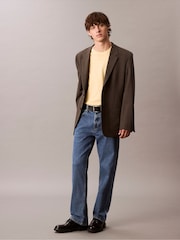 Calvin Klein Yellow Short Sleeve Easy Monogram T-Shirt - Image 3 of 4
