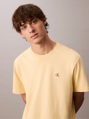 Calvin Klein Yellow Short Sleeve Easy Monogram T-Shirt - Image 4 of 4