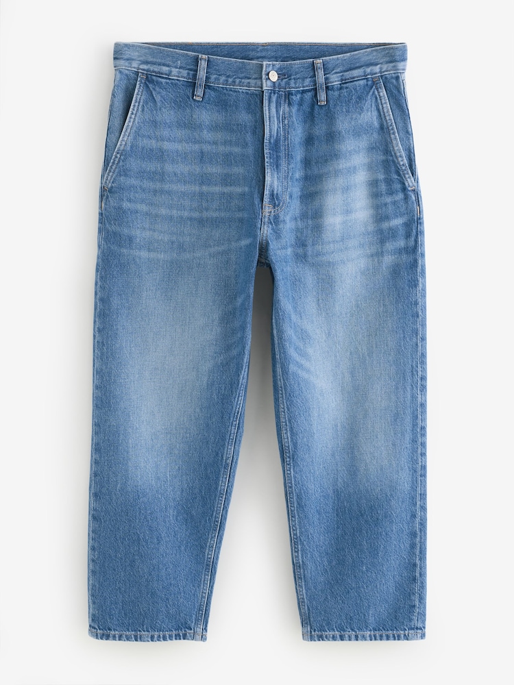 Calvin Klein Blue Cropped Tapered Jeans - Image 1 of 1