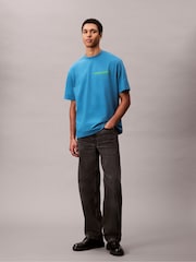 Calvin Klein Blue Short Sleeve Resort T-Shirt - Image 3 of 5