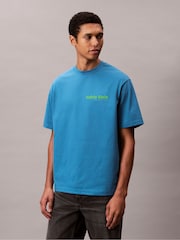 Calvin Klein Blue Short Sleeve Resort T-Shirt - Image 4 of 5