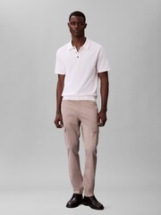Calvin Klein Pink Slim Stretch Cotton Cargo Trousers - Image 1 of 5