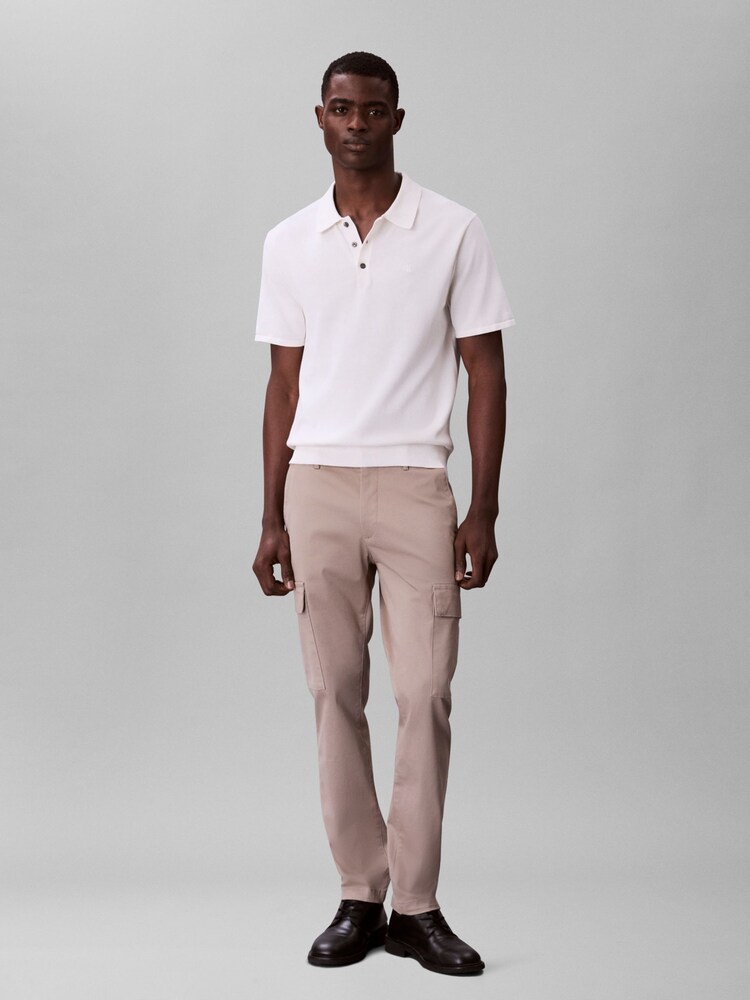 Calvin Klein Pink Slim Stretch Cotton Cargo Trousers - Image 1 of 5