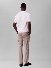 Calvin Klein Pink Slim Stretch Cotton Cargo Trousers - Image 2 of 5