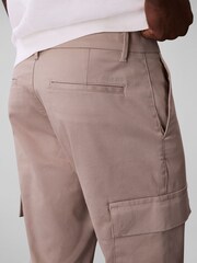 Calvin Klein Pink Slim Stretch Cotton Cargo Trousers - Image 5 of 5