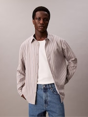Calvin Klein Natural Stripe Shirt - Image 1 of 5