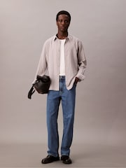Calvin Klein Natural Stripe Shirt - Image 3 of 5