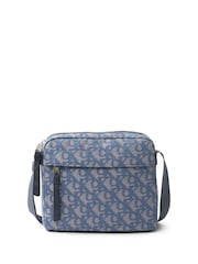 Calvin Klein Blue Monogram Cross-Body Bag - Image 1 of 3