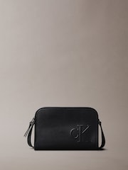 Calvin Klein Black Sculpted Monogram Cross-Body Bag - Image 1 of 4