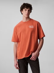 Calvin Klein Orange Short Sleeve Resort T-Shirt - Image 1 of 5