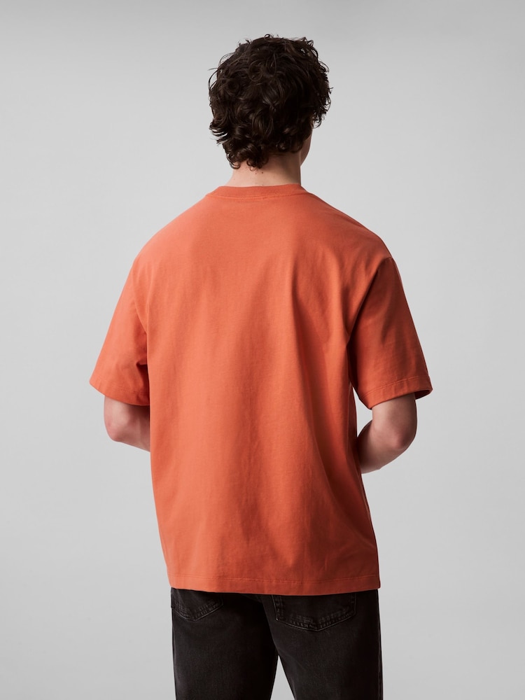 Calvin Klein Orange Short Sleeve Resort T-Shirt - Image 2 of 5