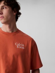 Calvin Klein Orange Short Sleeve Resort T-Shirt - Image 4 of 5