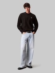 Calvin Klein Black Premium Terry Sweatshirt - Image 3 of 7