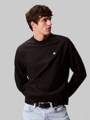 Calvin Klein Black Premium Terry Sweatshirt - Image 4 of 7