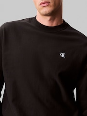 Calvin Klein Black Premium Terry Sweatshirt - Image 6 of 7