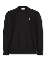 Calvin Klein Black Premium Terry Sweatshirt - Image 7 of 7