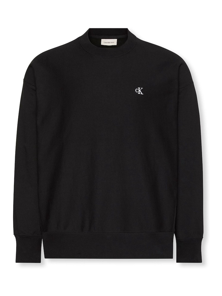 Calvin Klein Black Premium Terry Sweatshirt - Image 7 of 7 Calvin Klein Black Premium Terry Sweatshirt - Image 7 of 7