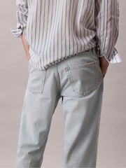 Calvin Klein Blue High Rise Cropped Tapered Jeans - Image 5 of 5