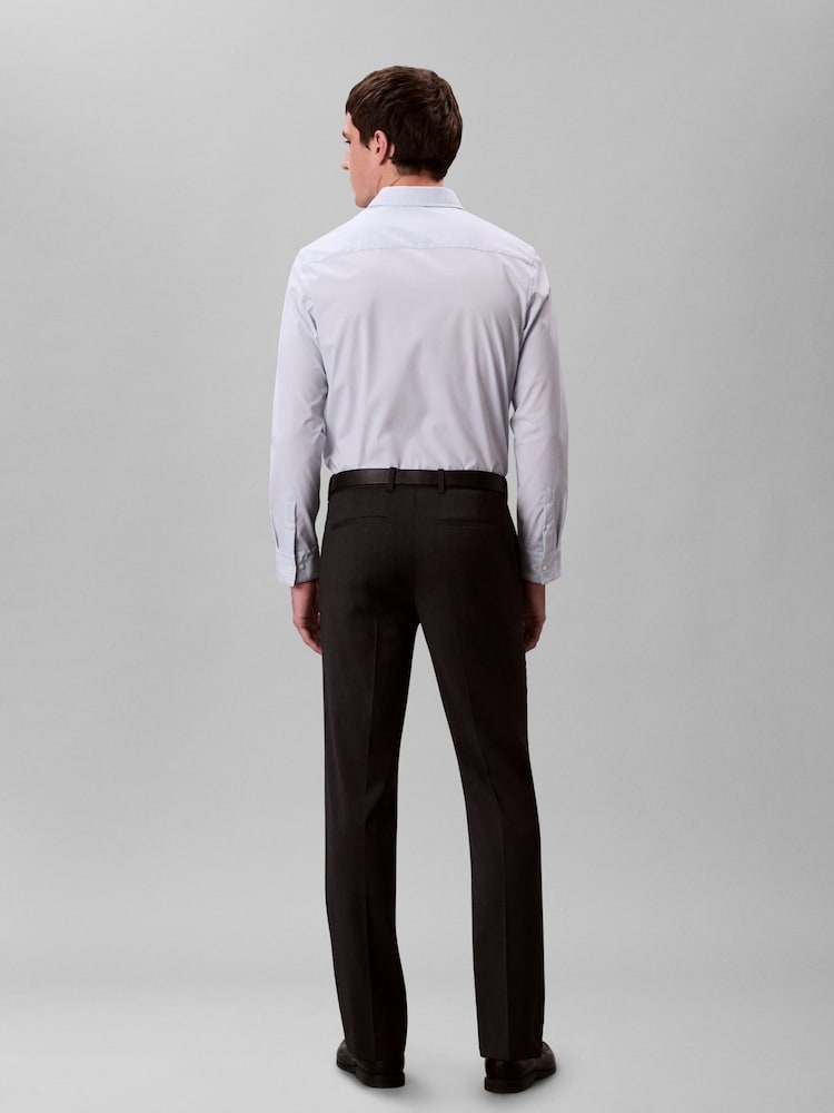 Calvin Klein Blue Stretch Cotton Stripe Shirt - Image 2 of 5