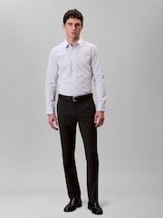Calvin Klein Blue Stretch Cotton Stripe Shirt - Image 3 of 5