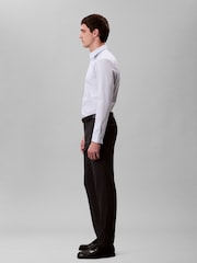 Calvin Klein Blue Stretch Cotton Stripe Shirt - Image 5 of 5