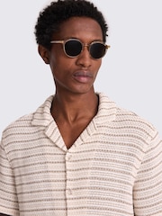 MOSS Natural Crochet Stripe Shirt - Image 2 of 4