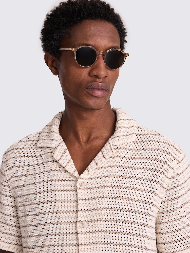 MOSS Natural Crochet Stripe Shirt - Image 2 of 4