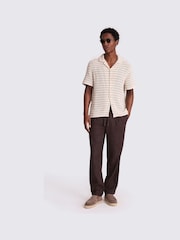 MOSS Natural Crochet Stripe Shirt - Image 3 of 4
