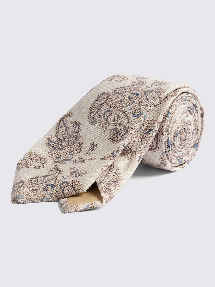 MOSS Bottinelli Silk Paisley Tie - Image 1 of 2 MOSS Bottinelli Silk Paisley Tie - Image 1 of 2