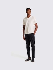 Weiß - MOSS Terry Towelling Skipper 100% Cotton Polo Shirt - Bild 2 von 3
