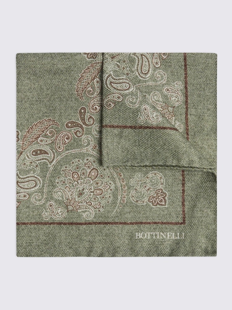 MOSS Bottinelli Semi Plain Pocket Square - Image 1 of 2