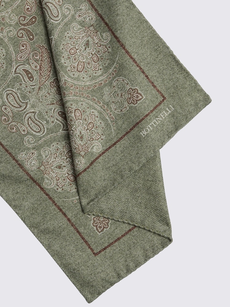MOSS Bottinelli Semi Plain Pocket Square - Image 2 of 2