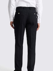 MOSS Black Slim Fit Stripe Trousers - Image 2 of 3