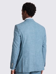 MOSS Blue Tailored Fit Slub Jacket - Image 2 of 4