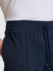 MOSS Blue 100% Cotton Terry Towelling Shorts - Image 3 of 4